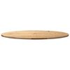 vidaXL Tischplatte 100x50x2 cm Massivholz Eiche Oval