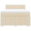 vidaXL Boxspringbett mit Matratze Creme 140x190 cm Stoff