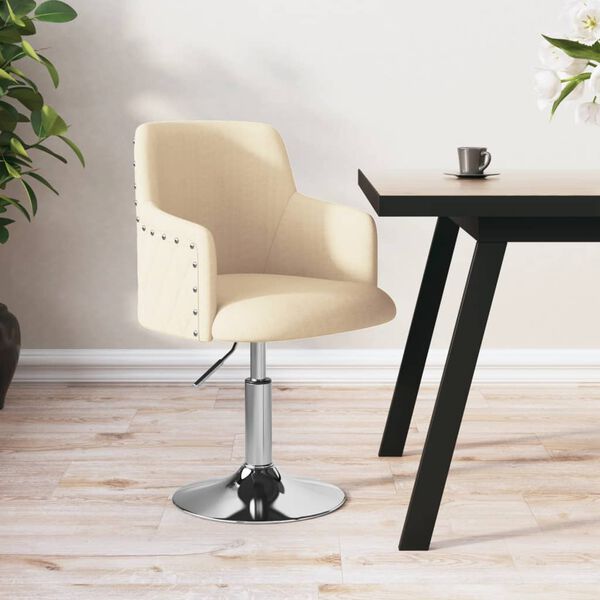 vidaXL Esszimmerstuhl Creme Stoff