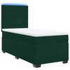 vidaXL Boxspringbett mit Matratze Dunkelgr&uuml;n 90x190 cm Samt