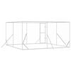 vidaXL Outdoor-Hundezwinger Silbern 4x4x2 m Verzinkter Stahl