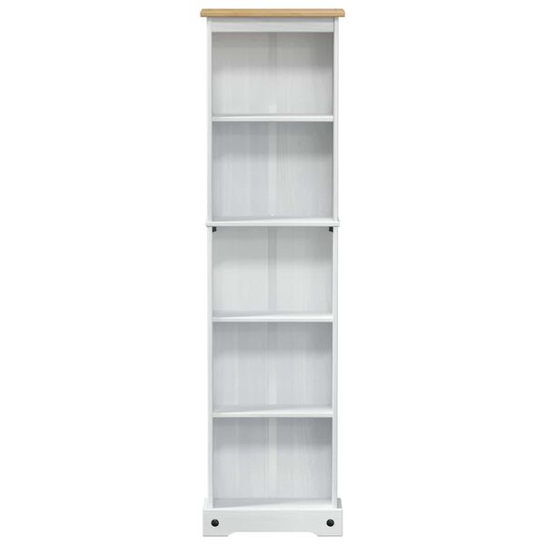 vidaXL B&uuml;cherregal Wei&szlig; 46 x 20 x 170 cm Massives Kiefernholz