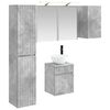 vidaXL Badezimmerschrank-Set 5 pcs Betongrau 43 x 16 x 62,5 cm