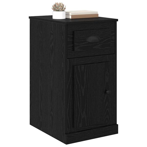 vidaXL Seitenschrank Schwarz Eichen-Optik 40 x 50 x 75 cm