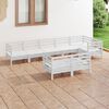 vidaXL 8-tlg. Garten-Lounge-Set Massivholz Kiefer Wei&szlig;