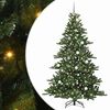 vidaXL K&uuml;nstlicher klappbarer Weihnachtsbaum Gr&uuml;n 210 cm PVC und Stahl