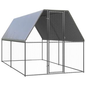vidaXL Outdoor-H&uuml;hnerk&auml;fig 2x4x2 m Verzinkter Stahl