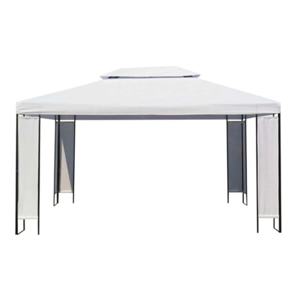 vidaXL &Uuml;berdachungen Wei&szlig; 3 x 4 x 2,73 m Stoff