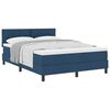 vidaXL Boxspringbett mit Matratze mit Matratze Blau 140 x 190 cm Stoff