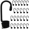 vidaXL Haken 24 Stk. Schwarz 10 mm x 5 cm Stahl