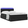 vidaXL Bett mit Stauraum und LED mit LED Schwarz 140 x 200 cm Samt