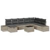 vidaXL Gartensofa-set 9 stk. Hellgrau Poly-Rattan