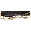 vidaXL Outdoor-Sofagarnitur mit Kissen 6 pcs Wei&szlig; und Schwarz