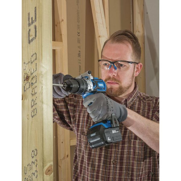 Draper Tools B&uuml;rstenloser Kombi-Bohrer mit D20 Akku 20V 60Nm