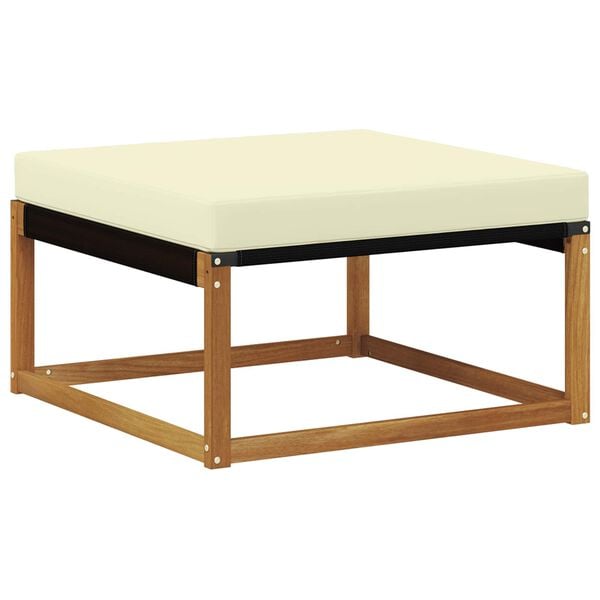 vidaXL Outdoor-Sofagarnitur 21 pcs Natur und Creme Massivholz Akazie