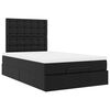 vidaXL Ottoman-Bett mit Matratze Schwarz 120x200 cm Kunstleder