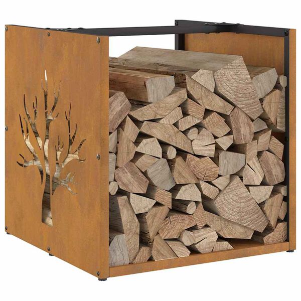 vidaXL Brennholzregal 40x40x40 cm Wetterfester Stahl