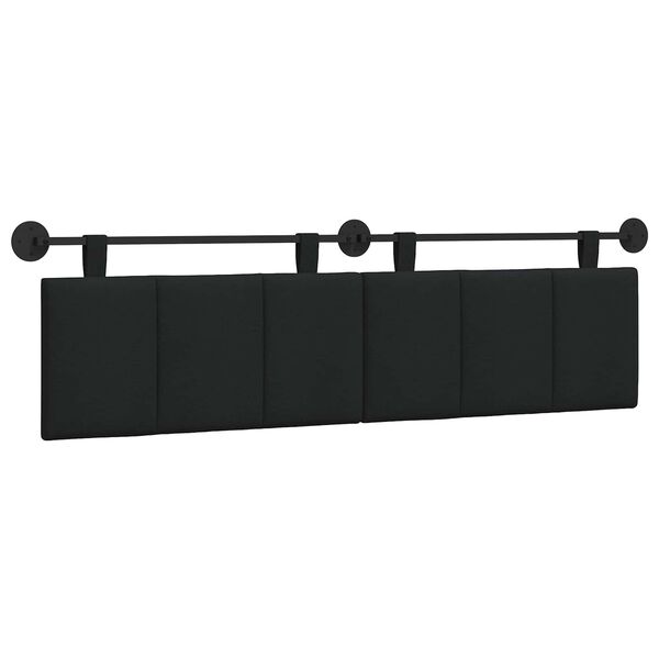 vidaXL H&auml;ngevorderseite Wandmontiert Schwarz 170 x 55 x 5 cm Stoff