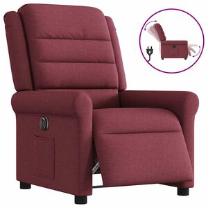 vidaXL Relaxsessel Elektrisch Weinrot Stoff