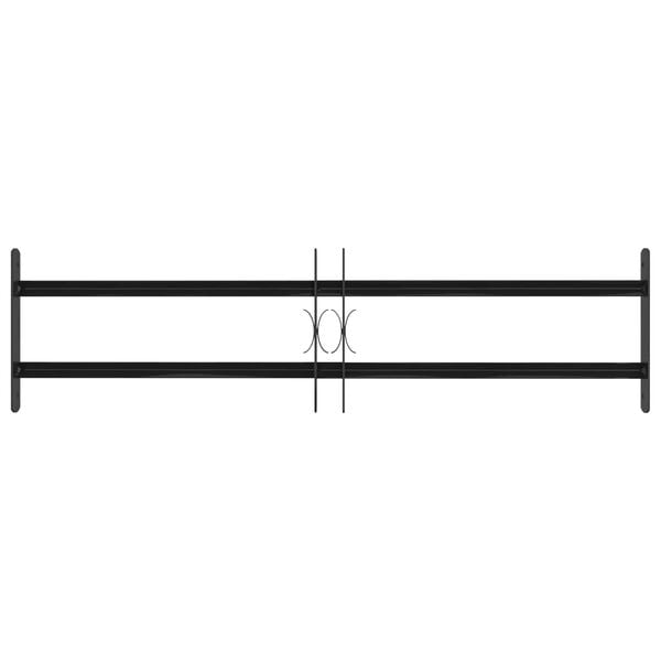 vidaXL Fenstergitter Schwarz 115 x 30 cm Pulverbeschichteter Stahl