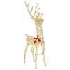 vidaXL 3D Rentier 140 LEDs Warmwei&szlig; 128 cm PET