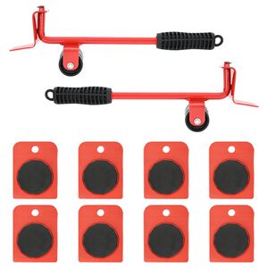 vidaXL M&ouml;belrollen 8 St&uuml;ck mit Hebern Rot 9,8x7,5x3 cm 150 kg