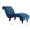 vidaXL Chaiselongue Blau Samt