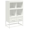 vidaXL Highboard Wei&szlig; 68x39x111,5 cm Stahl