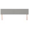 vidaXL Kopfteile Hellgrau 200x5x78/88 cm Stoff