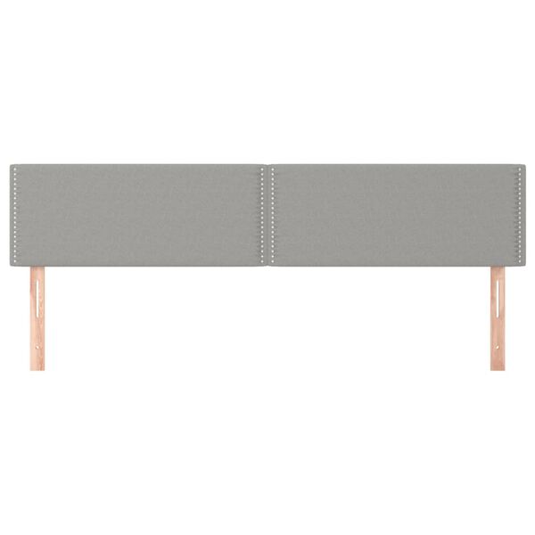 vidaXL Kopfteile Hellgrau 200x5x78/88 cm Stoff