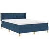 vidaXL Boxspringbett mit Matratze mit Kopfteil Blau 190 x 140 cm Stoff