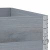 vidaXL Pflanzkasten Grau 100x100 cm Massivholz Kiefer