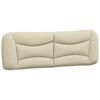 vidaXL Bett mit Matratze "Hvar" Creme 160x200 cm Stoff