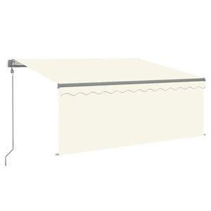 vidaXL Markise Automatisch Einziehbar mit Volant 3x2,5 m Creme