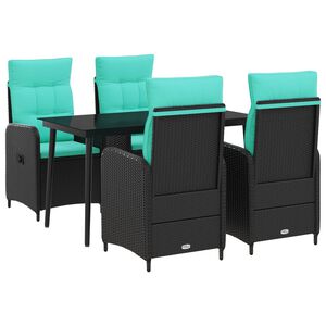vidaXL Sofa-Tischset 5 stk. PE Rattan und pulverbeschichteter Stahl