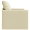 vidaXL Bodensofa mit Schlaffunktion Creme 112x174x55 cm Kunstleder