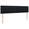 vidaXL Ottoman-Bett mit Matratzen & LEDs Schwarz 160x200 cm Samt