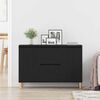 vidaXL Sideboard mit Schubladen Schwarz 102 x 35 x 60 cm Holzwerkstoff