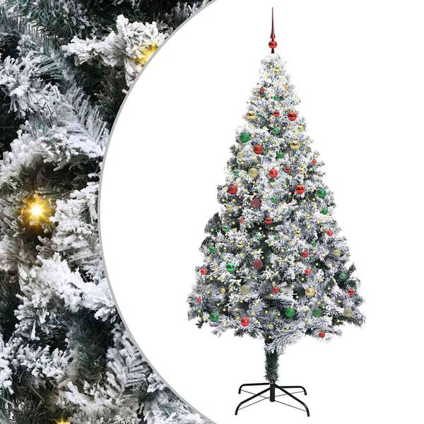 vidaXL Weihnachtsbaum mit 300 LEDs mit St&auml;nder Wei&szlig; 300 cm PVC