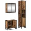 vidaXL Badezimmerm&ouml;bel-Set mit Regal 3 pcs Altholz Holzwerkstoff