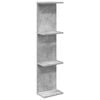 vidaXL Wandregal Betongrau 25 x 15 x 100 cm Holzwerkstoff