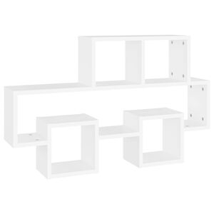 vidaXL Wandregal in Autoform Wei&szlig; 82x15x51 cm Holzwerkstoff