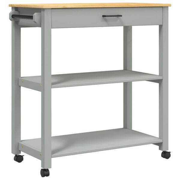 vidaXL K&uuml;chenwagen MONZA 84x40x88,5 cm Massivholz Kiefer