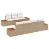 vidaXL Gartensofa-set mit Kissen 8 pcs Beige Poly Rattan