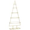 vidaXL Metall Weihnachtsbaum Gold 125 cm Pulverbeschichteter Stahl