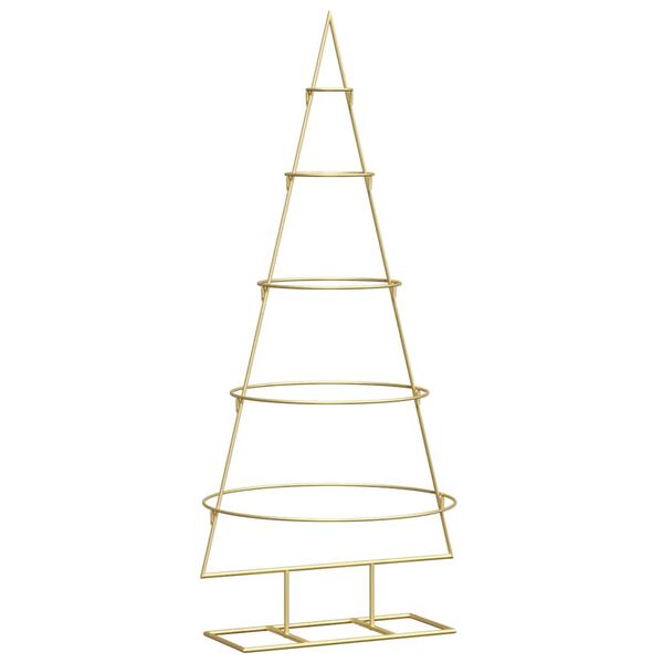 vidaXL Metall Weihnachtsbaum Gold 125 cm Pulverbeschichteter Stahl
