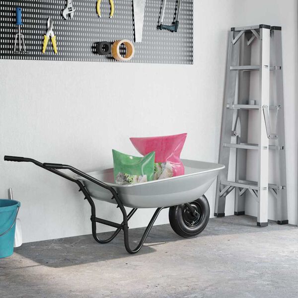 vidaXL Ersatzschaufel f&uuml;r Schubkarre Silber 80 x 60 x 25 cm Stahl