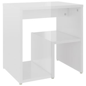 vidaXL Nachttisch Hochglanz-Wei&szlig; 40x30x40 cm Holzwerkstoff