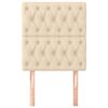 vidaXL Kopfteil Creme 80x7x118/128 cm Stoff