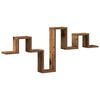 vidaXL Wandregal Wandmontiert mit Speicher Altholz 104,5 x 43 x 10 cm